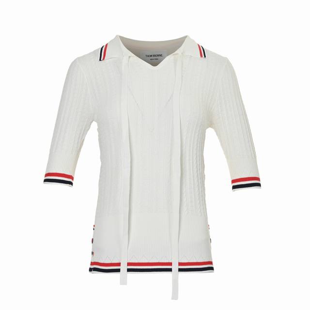 thom Browne 汤姆布朗 针织系带polo 短袖 原版定制面料 辅料 size:1-3