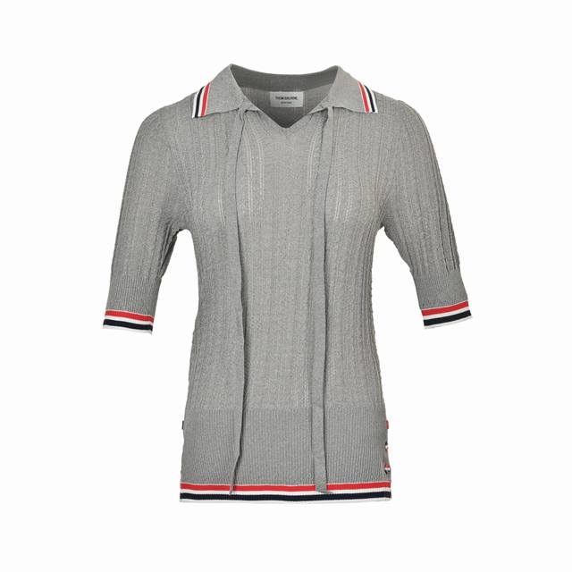 thom Browne 汤姆布朗 针织系带polo 短袖 原版定制面料 辅料 size:1-3
