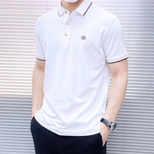 新品上市 古驰 Ss夏季新款字母Logo男士翻领polo衫 经典商务男款 高端男装的天花板级别的商务男款 简约时尚大气不失优雅 单穿内搭体面过人 品质控 细节控
