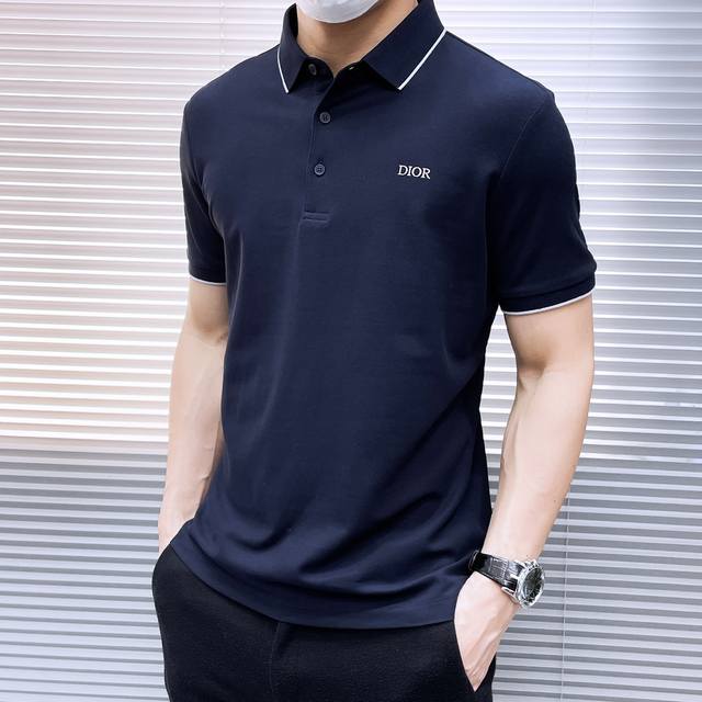 新品上市 帝奥 Ss夏季新款字母Logo男士翻领polo衫 经典商务男款 高端男装的天花板级别的商务男款 简约时尚大气不失优雅 单穿内搭体面过人 品质控 细节控