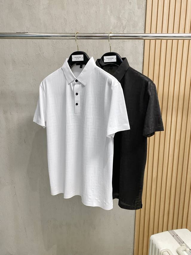 开春新品 芬迪 2025Ss夏季新款字母Logo男士翻领polo衫 经典商务男款 高端男装的天花板级别的商务男款 简约时尚大气不失优雅 单穿内搭体面过人 品质控