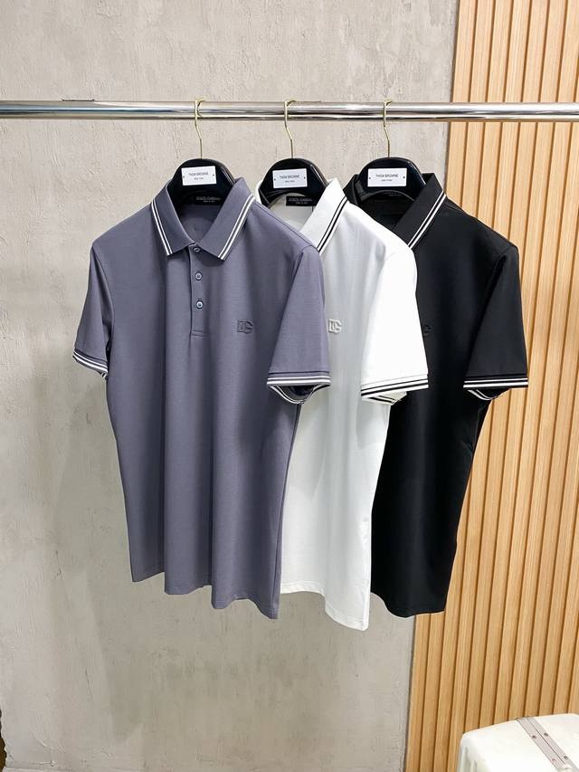 开春新品 杜嘉班纳 Dg 2025Ss夏季新款字母Logo男士翻领polo衫 经典商务男款 高端男装的天花板级别的商务男款 简约时尚大气不失优雅 单穿内搭体面过