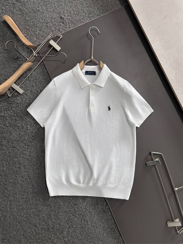 polo 2025春夏新款简约百搭字母刺绣顶级进口私货针织polo短袖 高端重工提花短袖针织衫 专柜款时尚不失奢华 品质毋庸置疑 上身效果超赞 奢华官网同款 码