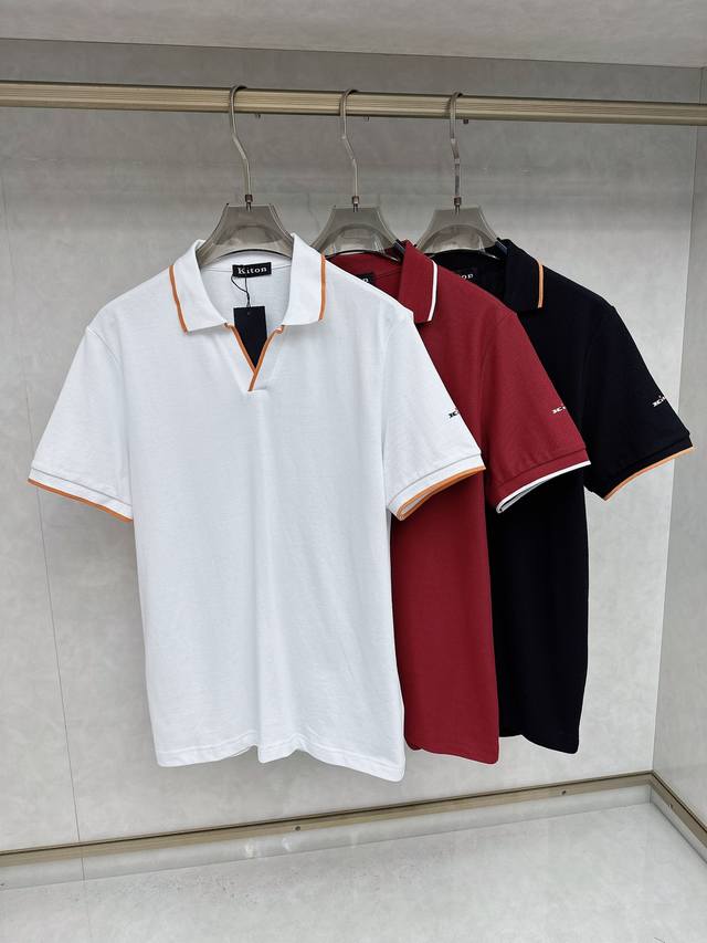 Kiton 2025Ss春夏最新款短袖polo 手感柔软 穿着舒适 做工精细.上身效果无敌帅气 码数 M-3Xl