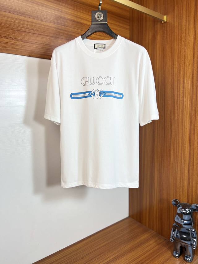 Gucci 古奇 2025年春夏新品上新 三标齐全 纯棉圆领短袖T恤 好货不用过多介绍 看细节 专柜码数 S-Xxl 175 140建议M