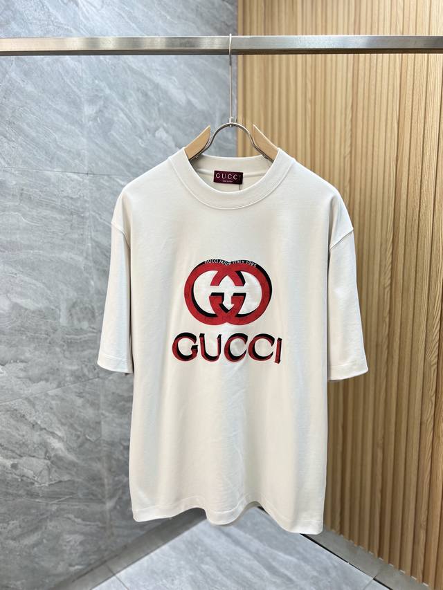 Gucci 古奇 2025春夏新品 三标齐全 圆领短袖T恤 好货不用过多介绍 看细节 专柜码数 S-Xxl 175 140建议S Os大版型