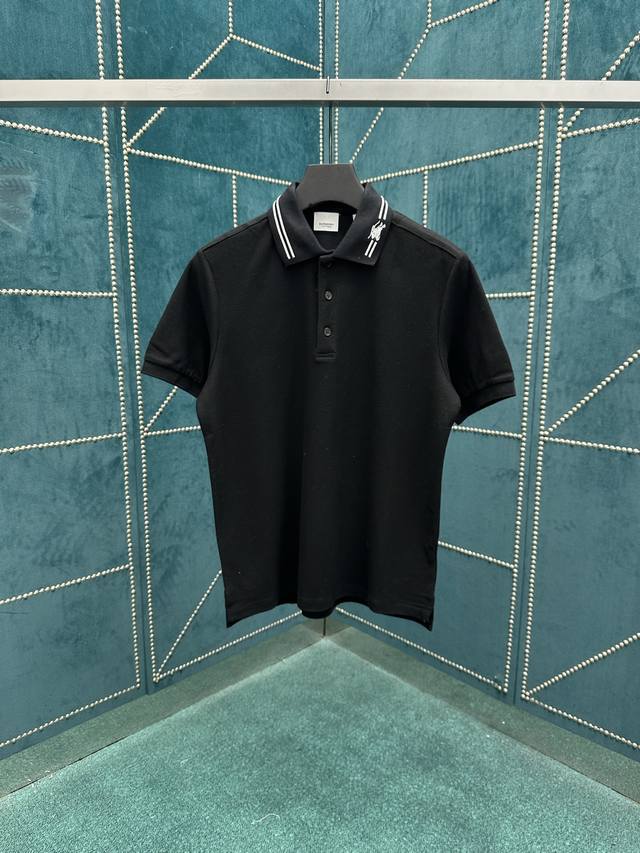 巴宝莉 25Ss新款纯色纽扣直筒短袖polo衫 高版本 码数 M.L.Xl.Xxl.