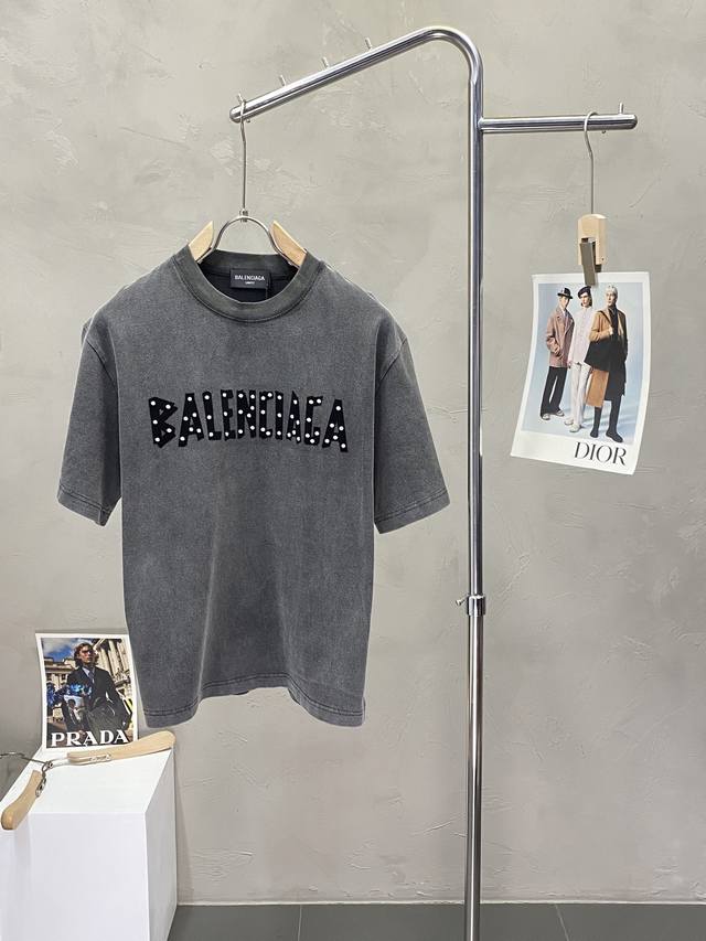 Balenciga巴黎世家独家专供新款原单男士休闲短袖 高端定制 高版本 时尚百搭爆款进口面料 手感超柔软细腻 穿着亲肤舒适 高端精品 代工厂p精细做工 上身非