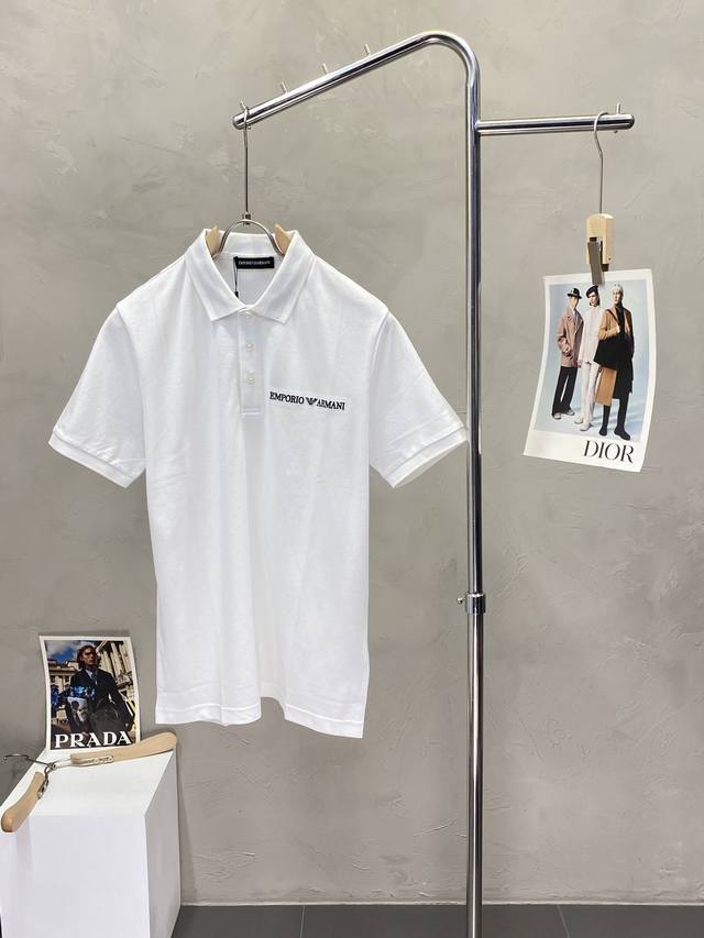 Armani阿玛尼独家专供新款原单男士休闲polo短袖 高端定制 高版本 时尚百搭爆款进口面料 手感超柔软细腻 穿着亲肤舒适 高端精品 代工厂p精细做工 上身非