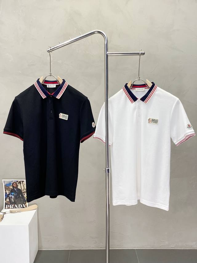 Moncler蒙口独家专供新款原单男士休闲polo短袖 高端定制 高端版本 时尚百搭爆款进口面料 手感超柔软细腻 穿着亲肤舒适 高端精品 代工厂p精细做工 上身
