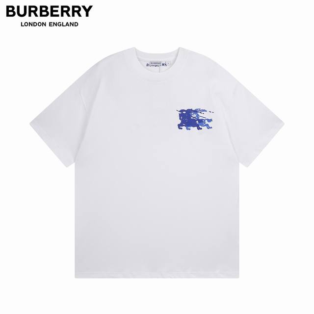 细节图 顶级版本.官网品质 #Burberry巴宝莉经典战马重影印花短袖T恤#官方原版一比一复刻 面料采用Bur定制平织棉 舒适透气不变形 进口纳米印花 精密网