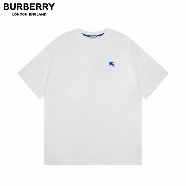细节图 顶级版本.官网品质 #Burberry巴宝莉经典战马刺绣短袖T恤#官方原版一比一复刻 面料采用Bur定制平织棉 舒适透气不变形 进口田岛刺绣机出品 精密
