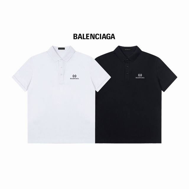 Balenciaga 巴黎世家字母Logo 精美Logo polo衫 面料 200克100%纯棉 颜色: 白色 黑色 尺码 M-3Xl