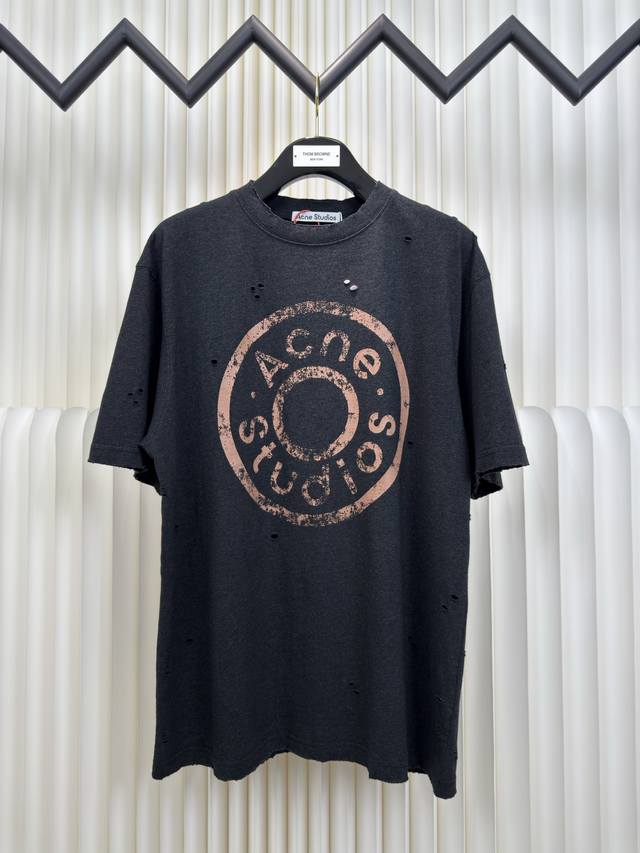 Acne Studios 破洞做旧印花短袖 正品开版-实体柜台-顶奢品质 秒杀市面一切版 定制绘梦双股棉质平纹面料 胸前镌刻着Acnestudios不羁的灵魂