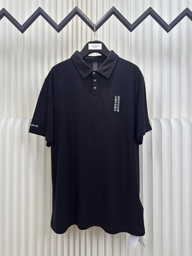 克罗心Chrome Hearts日本限定银扣polo衫 正品开版-实体柜台-顶奢品质 秒杀市面一切版 9500购入 市场唯一正确绣花 面料采用230G纯棉珠地布