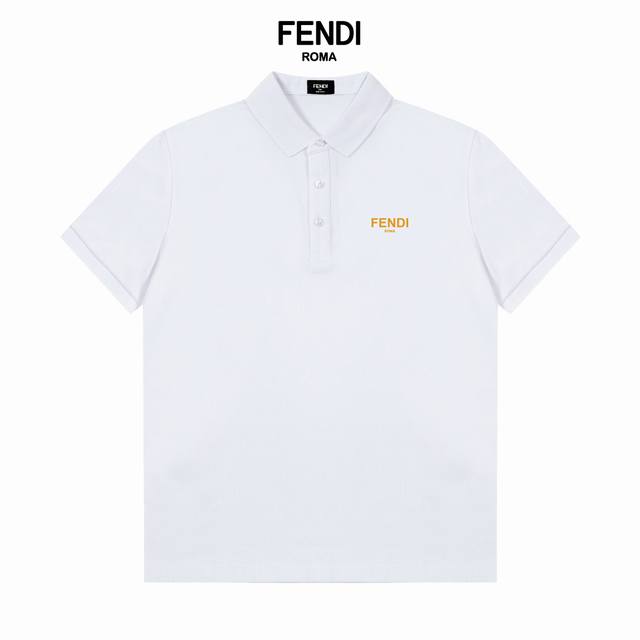 Fendi 芬迪经典Logo 精美polo衫 升级 灵感源自八十年代复古 原版面料 官方同款 定制 同缸染面料 手感非常舒服 春夏最新砖柜同步 时尚又个性 超级