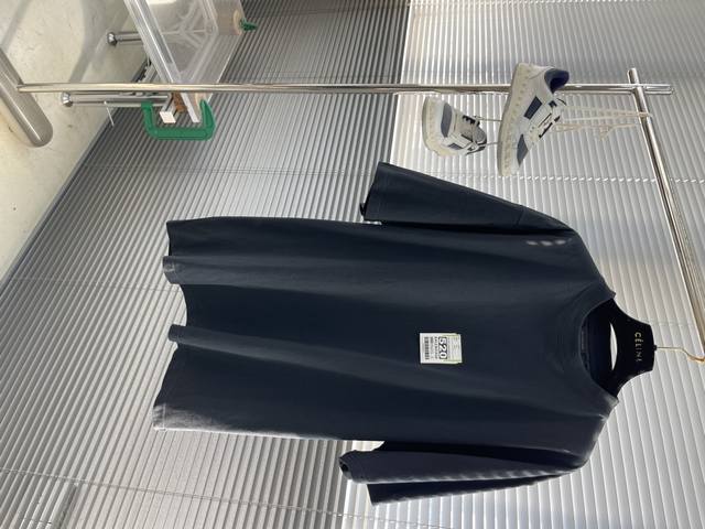 Balenciag 25Ss新款Airport Tag做旧白色干爽平纹针织中号版型T恤 码数 S.M.L.Xl 衣长