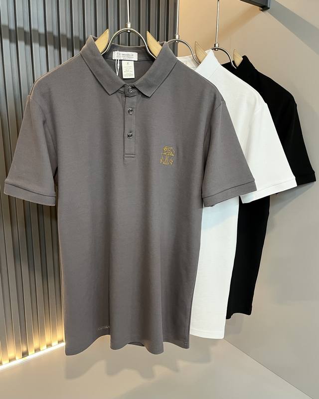 Bc-Brunello Cucineli 2025春夏新款男士短袖polo衫 众多明星都爱穿的时尚百搭单品 胸前Logo刺绣超级好看,喜欢经典简约的朋友,一定不