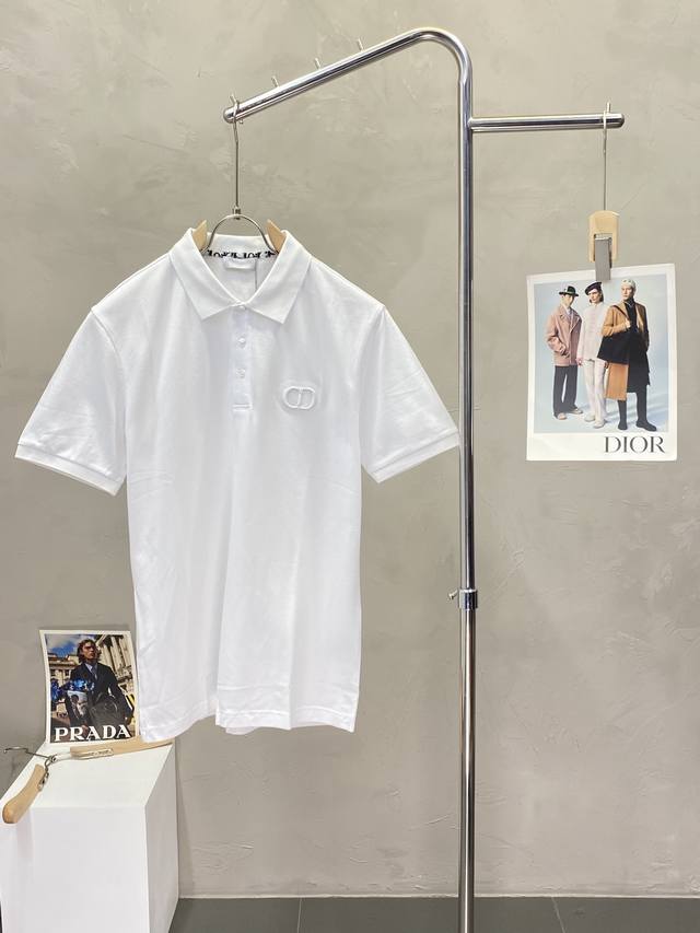 Dior迪奥独家专供新款原单男士休闲polo短袖 高端定制 高版本 时尚百搭爆款进口面料 手感超柔软细腻 穿着亲肤舒适 高端精品 代工厂p精细做工 上身非常赞