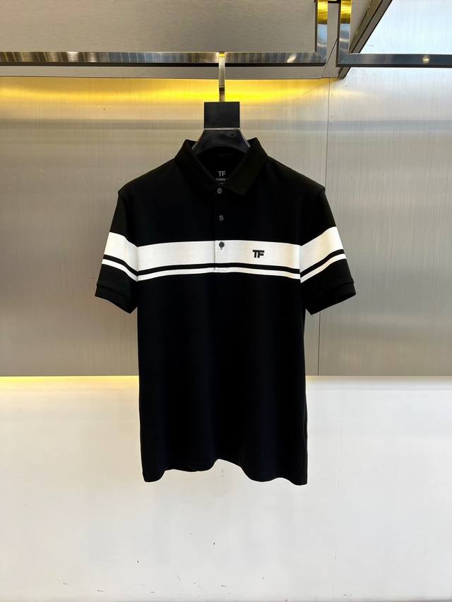 tf 25S新品发售 男士翻领半拉链短袖T恤polo衫 进口驻地丝光棉短袖T恤 温儒柔软 细腻柔软 上身自然是舒适 凉爽 颜色十分清晰 不掉色 非常的凸显整体的