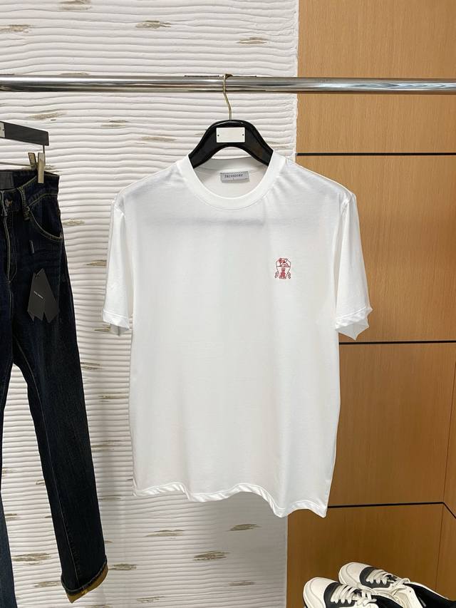 Brunello Cucinelli 2025最新款短袖T恤 胸前顶级印花字母图案Logo 面料棉 舒适柔软 帅气时尚 码数 M-3Xl