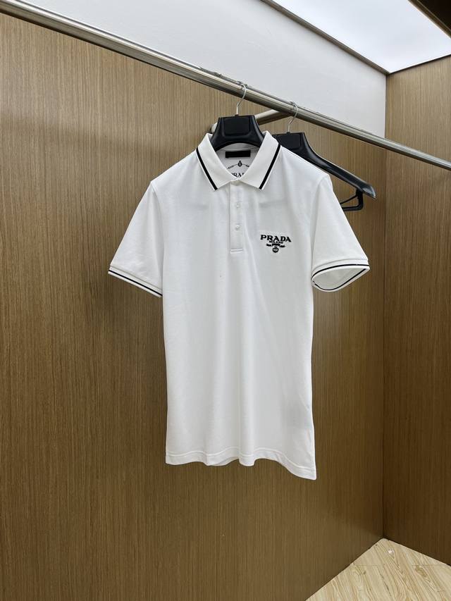 新品 pd 2540Ss夏季新款 Logo男士翻领polo衫 经典商务男款 高端男装的天花板级别的商务男款 简约时尚大气不失优雅 单穿内搭体面过人 品质控 细节