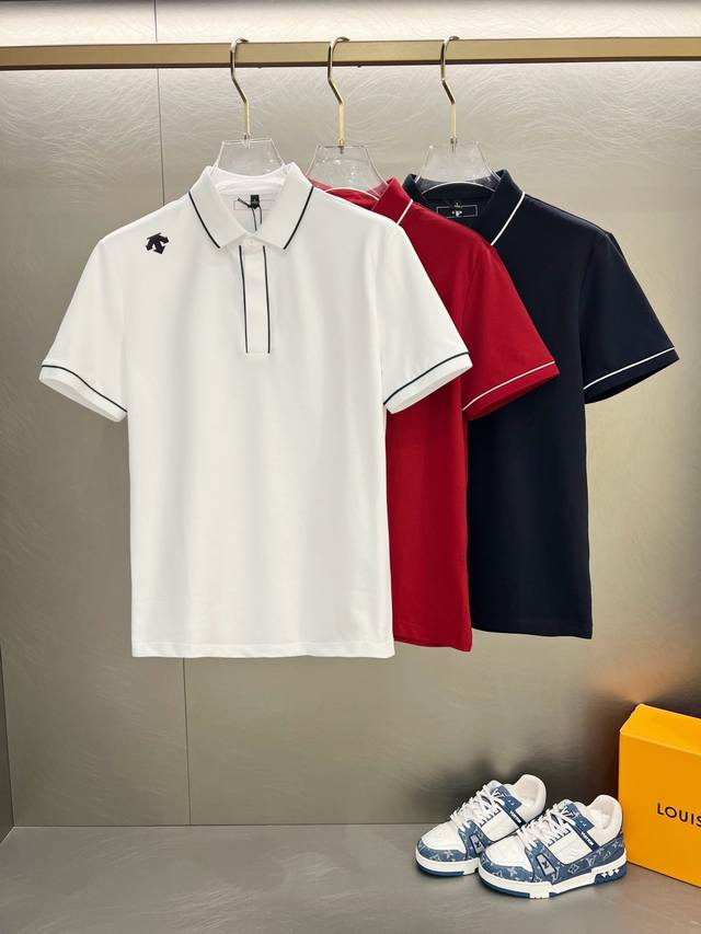 迪桑特家25Ss新款春夏短袖翻领T恤polo 最高版本客供定制高端朱地面料简单时尚款 拼色螺纹超级好看 经典Logo简单大方的款式 满满的高级感 四季可穿 简欧