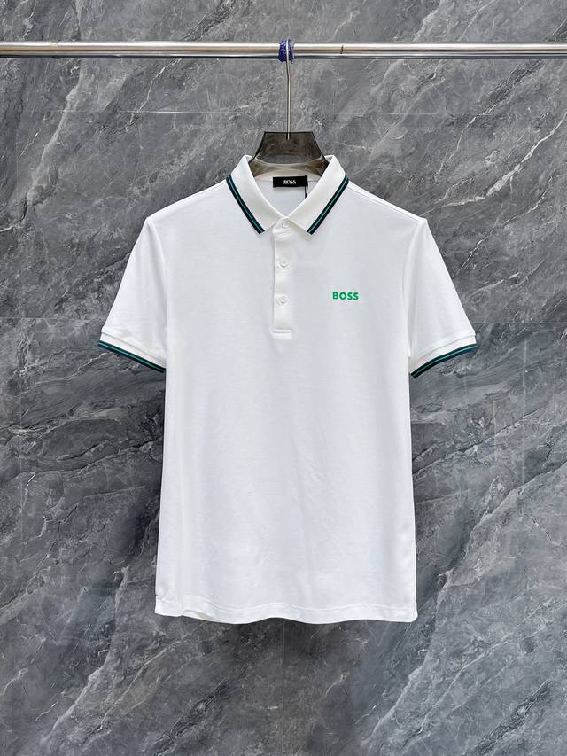 Boss 2025Ss夏季新款字母Logo男士翻领polo衫 经典商务男款 高端男装的天花板级别的商务男款 简约时尚大气不失优雅 单穿内搭体面过人 品质控 细节