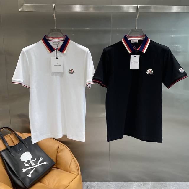 蒙家 moncle蒙口 2025S经典标志性Logo点缀元素 经典时尚翻领 polo衫短袖 贸易公司渠道订单 简约大气 时尚百搭 品相更是无法挑剔 选用客供进口