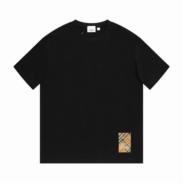 Bbr 巴宝莉 短袖 -采用双纱纯棉280G 面料颜色定制定染 不缩水不退色 手感舒服 质感超强全套辅料.潮男潮女必备经典落肩微阔版型 独家现货供应 顶级版本