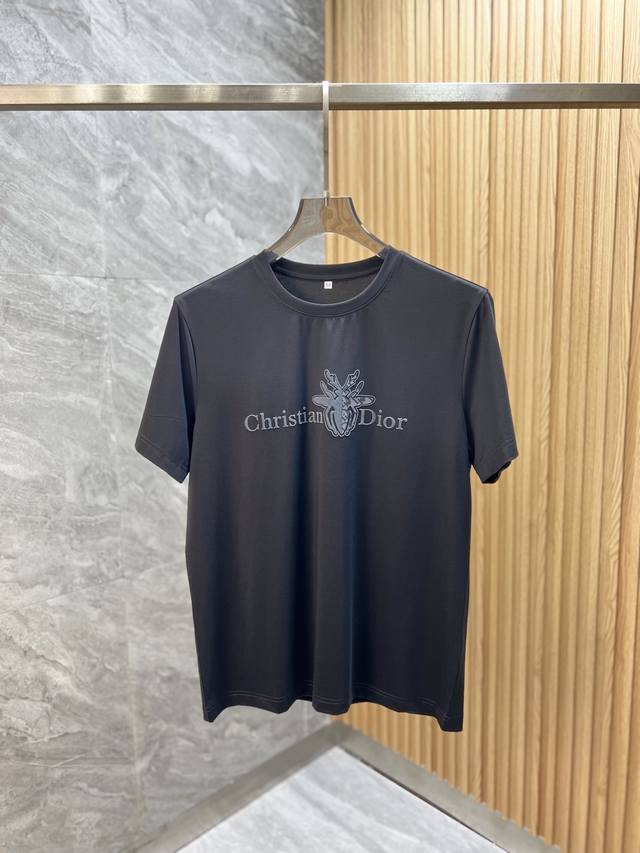 Dior 迪奥 2025年春夏新品上新 三标齐全 丝光棉圆领短袖T恤 好货不用过多介绍 看细节 专柜码数 M-6Xl 175 140建议Xl 修身版型
