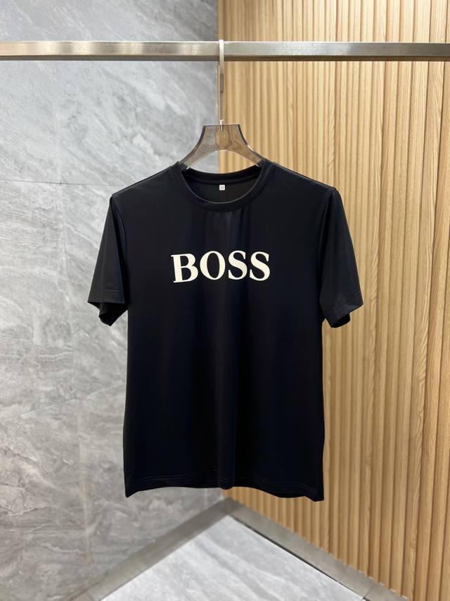 Boss 2025年春夏新品上新 三标齐全 丝光棉圆领短袖T恤 好货不用过多介绍 看细节 专柜码数 M-6Xl 175 140建议Xl 修身版型