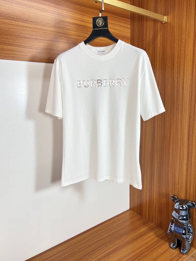 Burberry 巴宝莉 2025年春夏新品上新 三标齐全 丝光棉圆领短袖T恤 好货不用过多介绍 看细节 专柜码数 M-Xxxl 175 140建议L