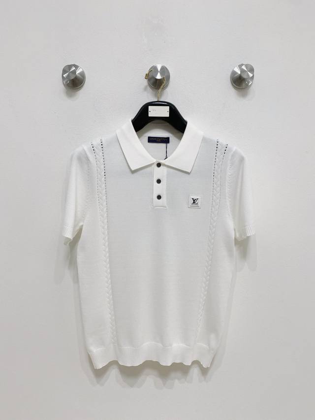 保罗 2025春夏新款简约百搭胸口皮牌顶级进口私货针织polo短袖 高端重工提花短袖针织衫 专柜款时尚不失奢华 品质毋庸置疑 上身效果超赞 奢华官网同款 专柜尺