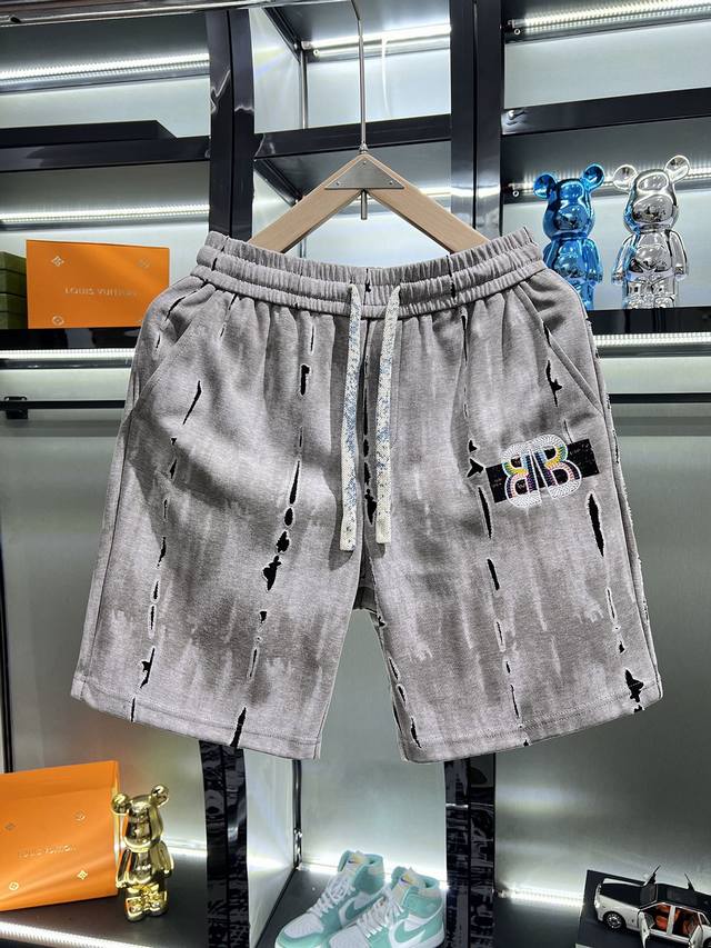 直 品牌 Balenciaga 巴黎世家 2025Ss夏季新款 原单专柜休闲短裤 奢华经典品牌原版Logo配饰 专柜热销款 身穿着非常舒适 低调不失奢华 穿出去