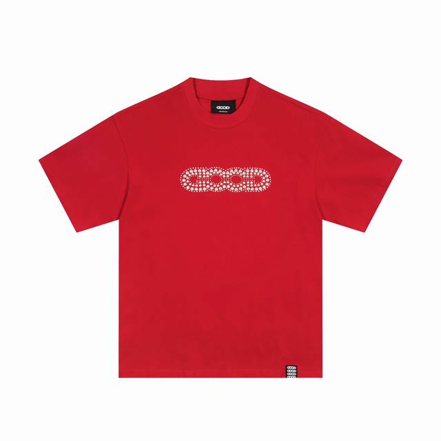 老白同款 Goodbrand 24Ss 组合色片三色宽松短袖情侣T恤 颜色 黑色 红色 码数 S M L Xl