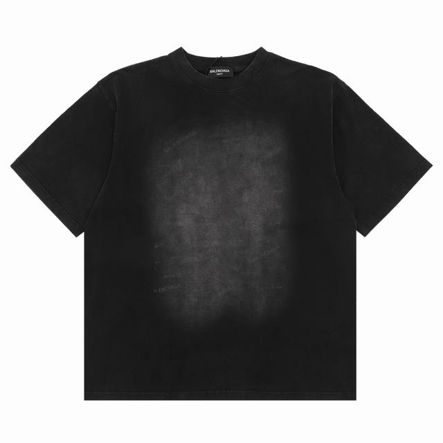 balenciaga巴黎世家 水洗满印字母印花圆领T恤 size S-L