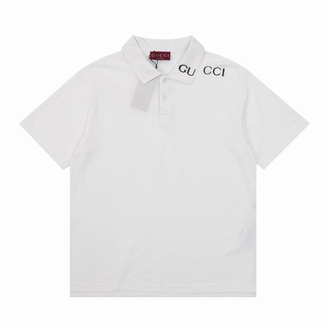 gucci 古驰 领口标识字母印花翻领polo短袖 size Xs-L