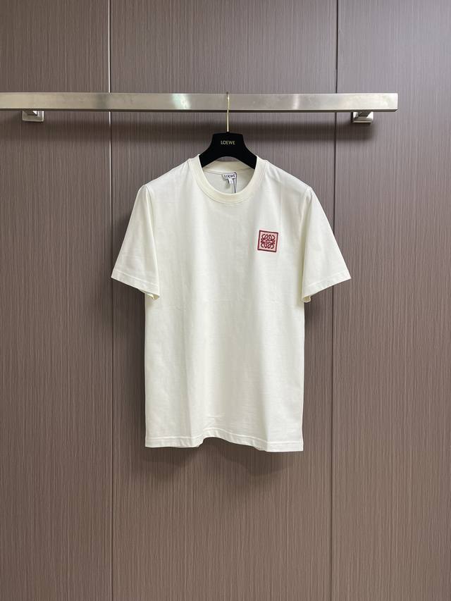 loewe 2025Ss春夏撞色领仔章标识圆领T恤 进口田岛刺绣工艺 采用 克双股双纱全棉面料 经过洗水处理 手感更加舒适 专门定制辅料 男女同款 尺码 S-X
