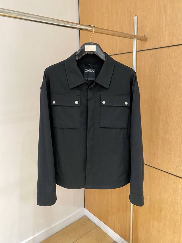 Zegna 2025春夏新款棉麻翻领外套码数 M-3Xl