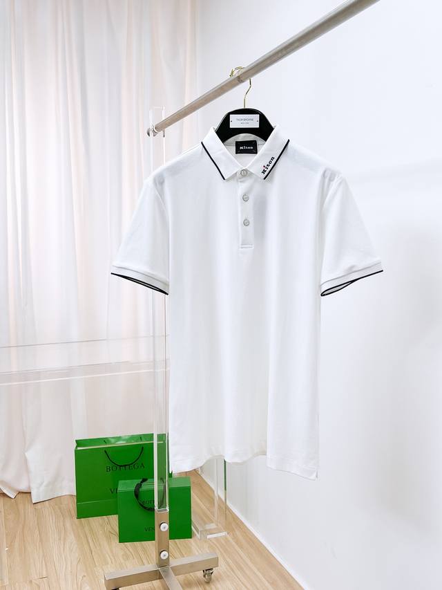Kiton %新疆长绒棉 面料柔软舒适透气 2025 夏季 限量款短袖polo系列 -