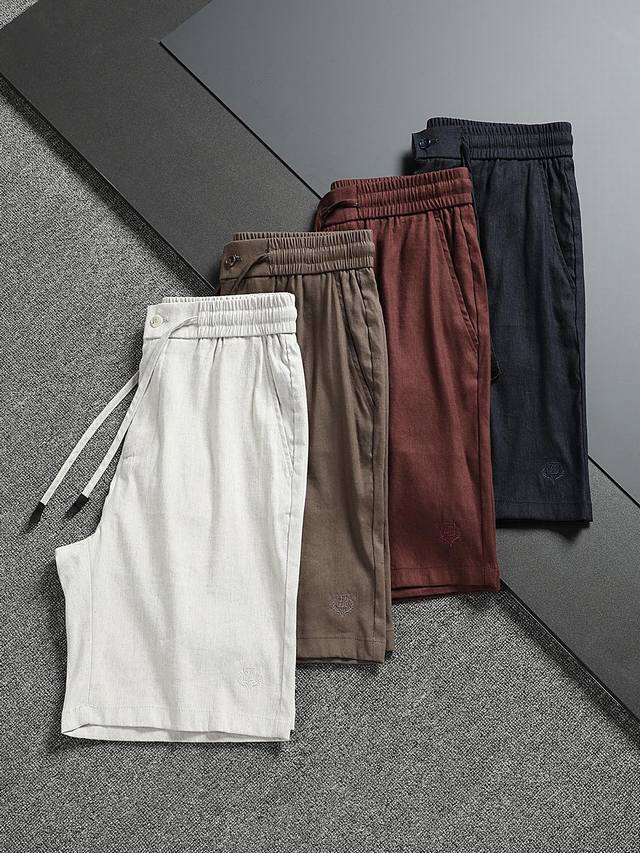 Loro piana Ss25 春夏男装现货 春夏新品亚麻质地系列时尚休闲百搭男士短裤 采用优质100%亚麻面料 面料细腻透气性强 简约大气上档次 超级无敌百搭
