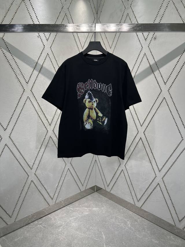We11Done 25Ss 朋克熊印花短袖T恤,男女同款 码数 Xs.S.M.L
