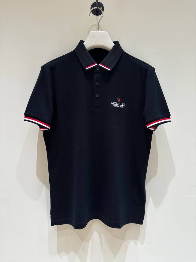 新品A16-Mon家高端男士商务休闲珠地棉翻领polo衫 顶级贸易公司货 白金级品相 25年春夏新品 独家售卖 客供高级进口成衣定织珠地面料 法国老牌工坊成衣工