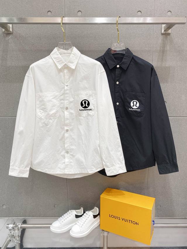 Lululemon 2025官网专柜最新秋款男士必备款衬衫外套 100%天然棉 褶皱效果展现质感 舒服透气 原单狠货 原版面料 柔软舒适 上身高端又奢华 足够场