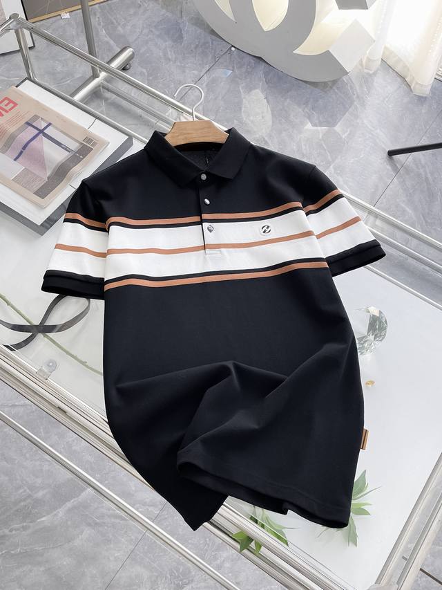 新品上市 杰尼亚 2025Ss夏季新款字母Logo男士翻领polo衫 经典商务男款 高端男装的天花板级别的商务男款 简约时尚大气不失优雅 单穿内搭体面过人 品质