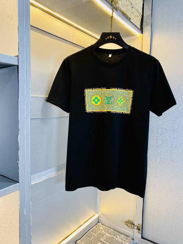 穿240斤 胖子福音 情侣款 码数 M-6Xl 路易威登Lv 原单品质 2025最新款 男装短袖T恤 衣服 精选专柜订制顶级丝光棉进口面料 所有细节做工完美1比