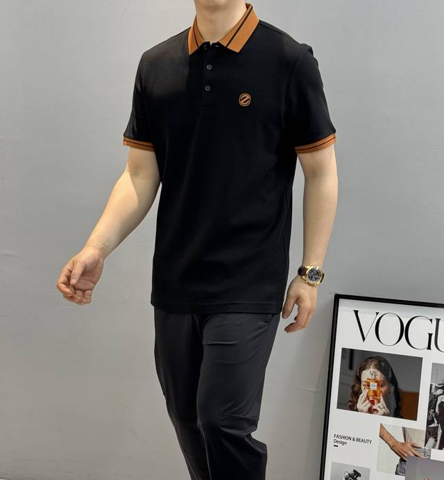 ZPZeng杰尼亚2025Ss夏季新款男士翻领polo衫 简约时尚大气不失优雅 单穿内搭体面过人 品质控 细节控的闭眼带走 低调又奢华有内涵 客供定织100%网