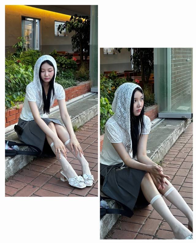 70771# 蕾丝帽衫 上新 25Ss 新款 小众设计 韩女穿搭天花板 纯欲拼接蕾丝连帽上衣 定制的面料柔软透气舒适 不透有弹力非常好穿 蕾丝花型超好看耐看 浪