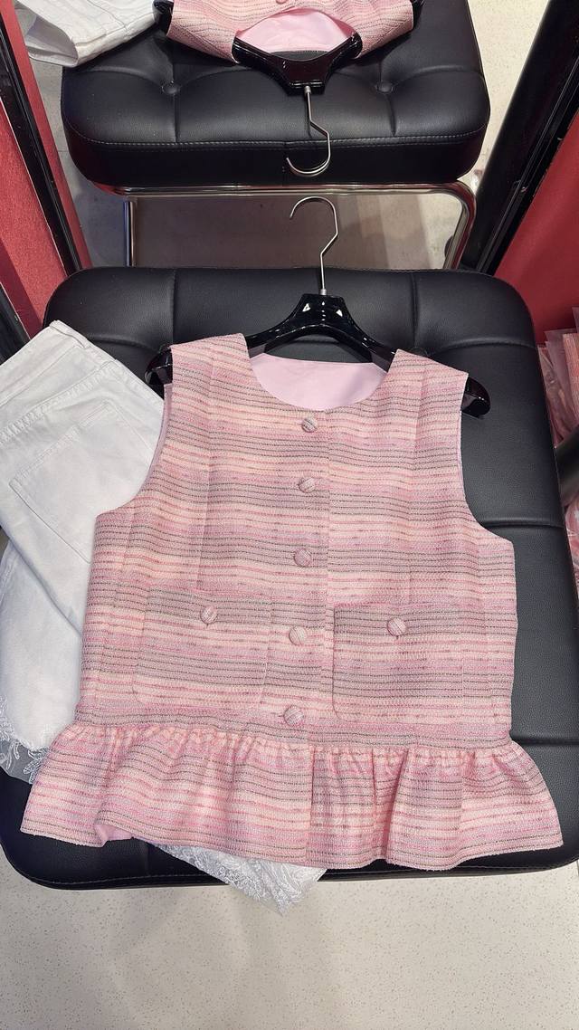 新品独家发售 Chane*高定粉色马甲 每个公主都无法抗拒的粉色 36 38 40